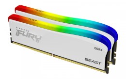 Pamięć DDR4 Fury Beast RGB 16GB(2* 8GB)/3200 CL16 biała