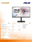 Monitor 23.8 cali VA24DQSB Eye Care Full HD, IPS, Framele