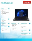 Laptop ThinkPad L14 G3 AMD 21C5005DPB W11Pro 5675U/16GB/512GB/INT/LTE/14.0 FHD/1YR Premier Support + 3YRS OS