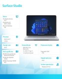 Surface Laptop Studio Win11Pro i7-11370H/32GB/2TB/RTXA2000 4GB/14.4 cala Commercial Platinum AIK-00009