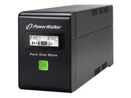 UPS LINE-INTERACTIVE 800VA 2X PL 230V, PURE SINE WAVE, RJ11/45 IN/OUT, USB, LCD