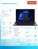 Laptop ThinkPad L15 G3 21C30076PB W11Pro i7-1255U/16GB/512GB/INT/15.6 FHD/1YR Premier Support + 3YRS OS