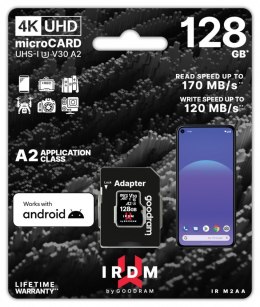 Karta pamięci microSD IRDM 128GB UHS-I U3 A2 + adapter