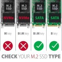 RSS-M2SD Wewnętrzna obudowa 2.5" z interfejsem SATA do dysków SSD M.2 SATA, srebrny