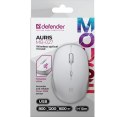 Mysz bezprzewodowa silent click AURIS MB-027 800/1200/1600 DPI biała