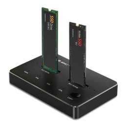 Stacja dokująca dysków SSD M.2 | NVMe | SATA | USB-C | DUAL 2 x 2TB