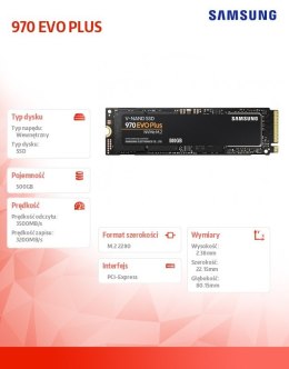 Dysk SSD 970 EVO PLUS MZ-V7S500BW 500GB